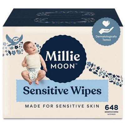Millie Moon Sensitive Wipes Jumbo Box - 648ct
