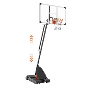 54" Adjustable Basketball Hoop, 7.6–10 ft Portable Backboard System with Wheels & Fillable Base - 1 of 4