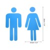 Unique Bargains Self-Adhesive Decor Office Business Men Women Restroom Sign 1 Set - 2 of 4