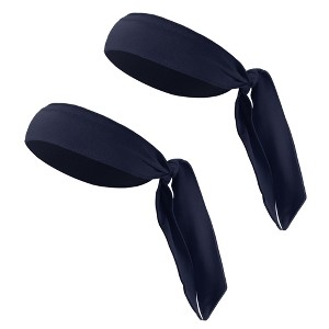 Unique Bargains Adjustable Soft Sweat Wicking Tennis Tie Headband Sweatband for Men Women 2 Pcs - 1 of 4
