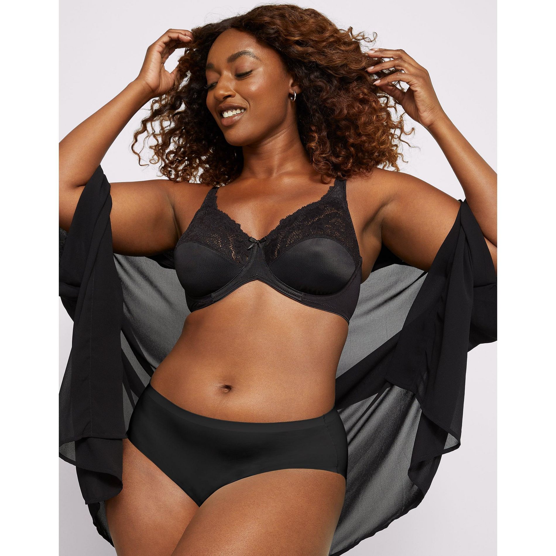 Lilyette by Bali Minimizer Underwire Bra Black 40DDD