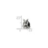 Black Bow Jewelry Sterling Silver Easter Bunny with Basket Bead Charm - 2 of 3