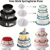 Racxily Cake decorating kit, 655 pieces of decorations, including 3 springform pan covers,icing nozzle,rotating pan cake cover,piping bag - 3 of 4