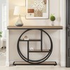 MAYEERTY 41.3" End Table, Industrial 4-Tier Sofa Entryway Table with Circle Base - 2 of 4