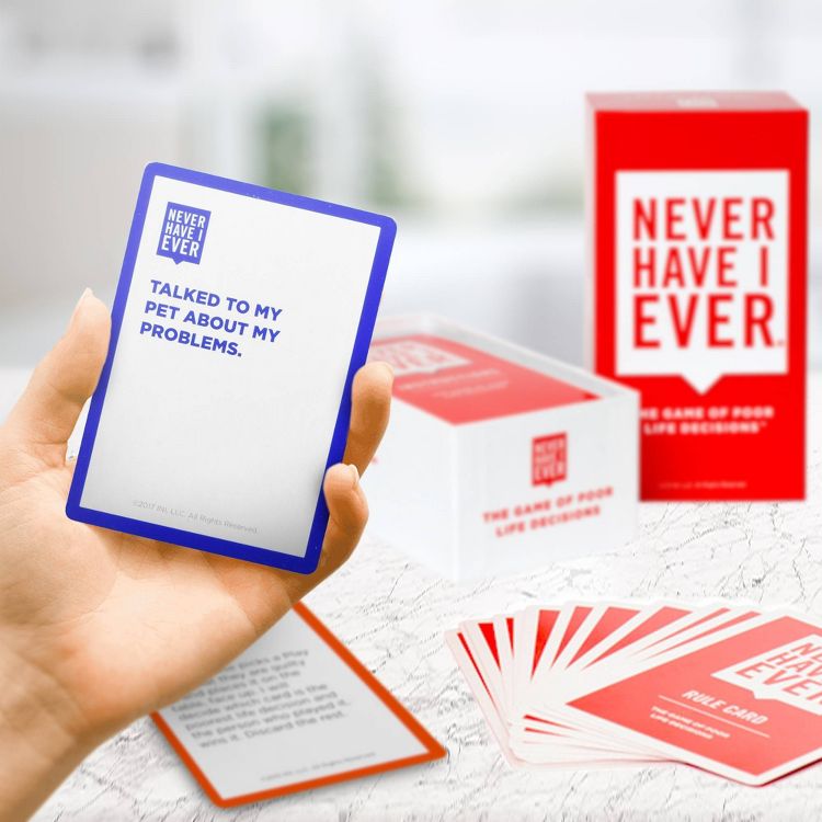 Never Have I Ever Card Game: Creative Thinking Party Fun, Includes Cards &#38; Rules, 4+ Players, 30+ min, 4 of 7