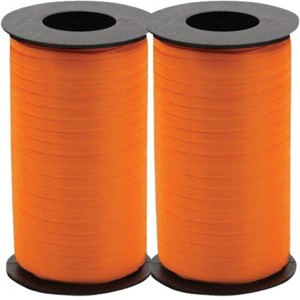 LoonBalloon 500 Yards Tropical Orange Curling Ribbon ‚ 3/16 Inch wide Bright Party Wrap (2-Pack) - 1 of 4