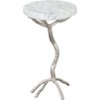 Kanaan Side Table Marble White - ZM Home: Cast Aluminum, 22" Height, Round Drink Table, Small Profile - 3 of 4