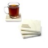 Lexi Home Marble 4 Pc. Square Coasters - Triple Brass Inlay - 2 of 4
