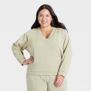 Women's Sandwash Sweatshirt - A New Day™ - 1 of 3