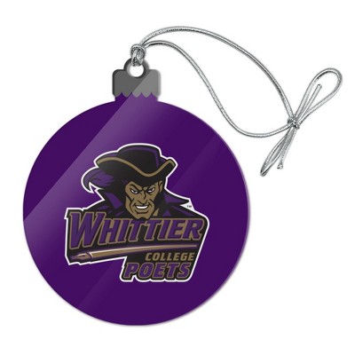 Whittier College Primary Logo Acrylic Christmas Tree Holiday Ornament