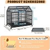 Large Dog Crate Furniture, Double Doors, Wooden Heavy Duty Dog Kennel Indoor, for Large Medium Small Dogs Modern Decorative End Table Pet House - 3 of 4