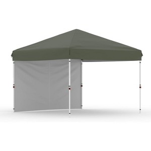 10x10 Pop Up Canopy with 1 Sidewall, Beach Tent 3 Adjustable Heights,UV Protection, Outdoor Sun Shade Events, Parties, Camping - 1 of 4