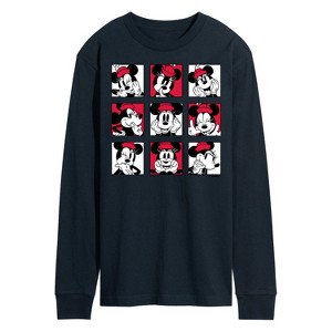 Men's - Disney - Minnie Animation Grid Long Sleeve Graphic T-Shirt - 1 of 4