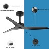 Duclsaty52" Outdoor Black Ceiling Fan No Light, 3 ABS Blades, 6-Speed DC Motor, Remote Control, Farmhouse Style, for Living Room/Bedroom/Kitchen - 4 of 4
