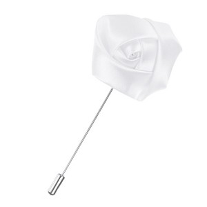 Unique Bargains Wedding Groom Boutonnieres Rose Flower Lapel Pins for Men 1 Pc - 1 of 4