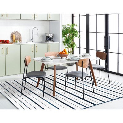 Ivory Cotton-Synthetic Blend Handwoven 4' x 6' Montauk Area Rug