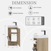 16" Small Bathroom Vanity with Sink,Small Space Fit,2 Toilet Paper Holders & Storage Pocket - 3 of 4