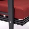 Leisuremod Walbrooke Modern Polyester Loveseat with Black Aluminum Frame and Removable Cushions - 4 of 4