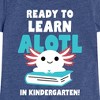 Girls' - Instant Message - Axolotl Ready To Learn In Kindergarten Fitted Short Sleeve Graphic T-Shirt - 2 of 4
