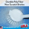 Lola Products Dish Brush w/Scraper, Durable Fiber Non-Scratch Bristles, Ergonomic Non-Slip Grip Handle, for Baked-on & Caked-on Messes, 6 Pack - 2 of 4