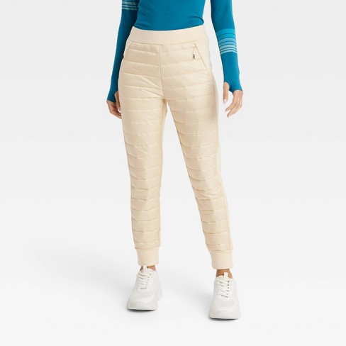 Women's Quilted Puffer Pants - Joylab™ Ivory M : Target