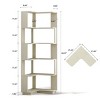 SEVOBAL Decorative Bookshelf 6 Tier L Shaped Corner Bookcase with Anti Falling Baffle for Living Room Bedroom, White, 21.65"*21.65"*64.57" - 3 of 4