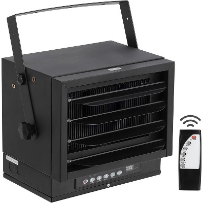 7500W Electric Garage Heater, 240v Digital Ceiling Mounted Fan-Forced Heater with Thermostat, 12-Hour Timer, Full-Function Remote