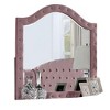 Royal Hampton Dresser Mirror, Crystal Tuft Pink Flannelette Upholstery 41 Inch - 2 of 4