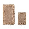 Shaggy Border Collection 2-Piece Bath Rug Set 100% Cotton Tufted Weave Ruffle Border Pattern Bathroom Rug for Machine Washable Bathmat - 2 of 4