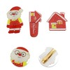 Unique Bargains Christmas Hair Clips Red House for Christmas 2.09"x1.3" Red White 1 Set - 3 of 4