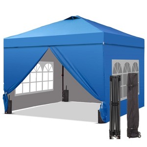 Ainfox 12ft x12ft Pop Up Canopy Outside Canopy, Patented One Push Tent Canopy with Wheeled Carry Bag, Bonus 8 Stakes and 4 Ropes - 1 of 4