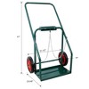 NAYSAYE Dolly Dual Tank Cart 440lbs Capacity Heavy Duty Hand Truck for Safe Cylinder Transport, Green, 23.6"*41"*28" - 3 of 4