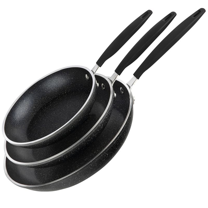 Granitestone 3 Pack Nonstick Fry Pan Set with Rubber Grib Handle - 8'' 10'' and 12'', 1 of 2
