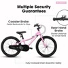 INFURNIC Bicycles 20 Inch Kids Bike with V Brake and Coaster Brake for 4 to 7 Year Olds, Pink, 52.3"*21.6"*30.3" - 2 of 4
