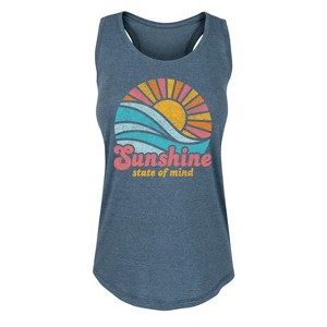 Women's - Instant Message - Sunshine State Of Mind Graphic Racerback Tank - 1 of 4