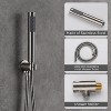 CASAINC 1-Spray Patterns Round 10 Inches Wall Mount Dual Shower Heads with Handheld and Tub Faucet - 2 of 4