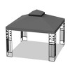 Sevobal Patio Umbrellas Outdoor Patio Gazebo Replacement Canopy, Double Tiered Gazebo Tent Roof Top Cover Only, Gray, 118"*118"*26.78" - 4 of 4