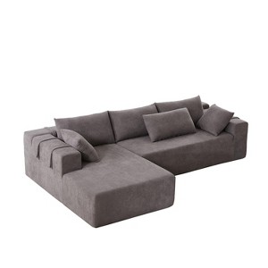 NicBex 108 Inch Chenille L-Shaped Modular Sectional Sofa with Chaise and 6 Pillows for Living Room,Apartment,Office - 1 of 4