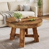 Lantine 31.5-Inch Solid Wood Coffee Table, Round Center Table with Thickened Tabletop for Living Room, Apartment, Small Space - 4 of 4