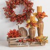 Sullivans Artificial Smilax and Berry 1/2 Orb Decorative Filler 9"H Orange - 2 of 3