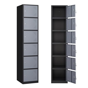 Mlezan 71" Metal Locker: Steel Storage for Bedroom, Gym, School, Office, or Garage.Ideal for Employee or Personal Use. - 1 of 4