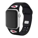 NFL Kansas City Chiefs Apple Watch Compatible Silicone Band - Black
