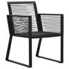 vidaXL Patio Chairs 2 pcs Black PVC Rattan - 2 of 4