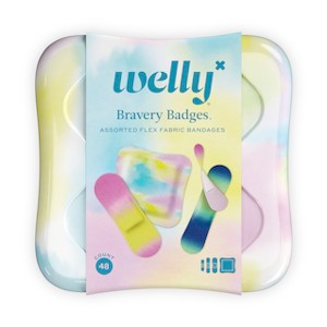 Welly Kid's Flex Fabric Bandages - Colorwash Tie Dye - 48ct - 1 of 4