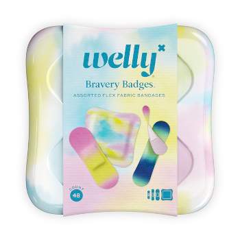 Welly Kid's Flex Fabric Bandages - Colorwash Tie Dye - 48ct