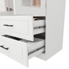 Keloyid White Wood 31.5 in. Armoire with 2 Drawers and 1 Shelves - 3 of 4