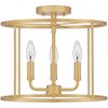 Quoizel Lighting Abner 3 - Light Semi-Flush Mount in  Aged Brass - 2 of 4