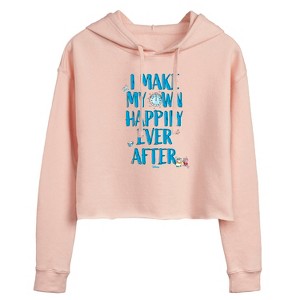 Women's - Disney - Happily Ever After Cinderella Cropped Graphic Hoodie - 1 of 2