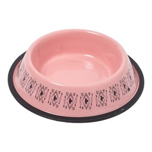 American Pet Supplies Non-Skid Boho Stainless Steel Dog Bowl – with Whimsical Unicorn Design & Silicone Base - 1 of 4