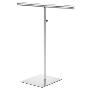 Unique Bargains Stainless Steel Adjustable Height Electroplated Finish Necklace Display Rack - 1 of 4